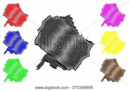 Roubaix City (french Republic, France) Map Vector Illustration, Scribble Sketch City Of Roubaix Map