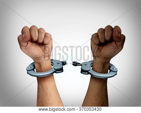 Racial Justice Concept And Race Equality Symbol For Antiracist Or Against Racism As A White And Blac