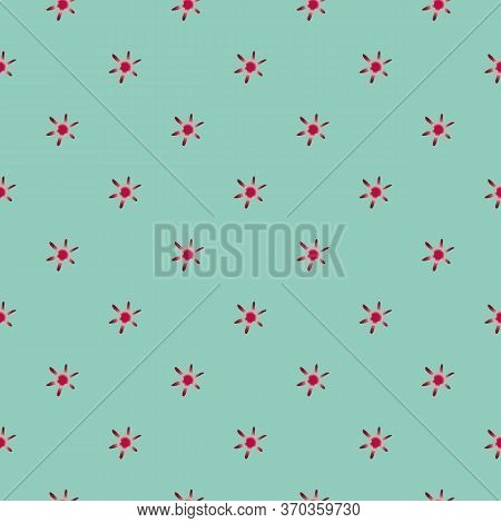 Modern Abstract Red Dwarf Vector Seamless Pattern Background. Naive Style Hand Drawn Mix Of Celestia
