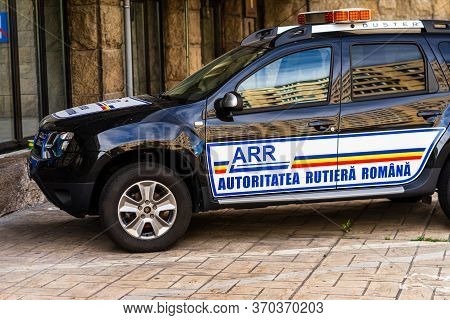 Romanian Arr (autoritatea Rutiera Romana) Car Parked In Bucharest, Romania, 2020