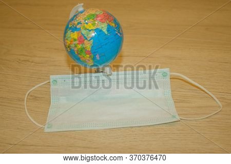 Corona Virus Global Pandemia Threat. Pattern Of Medical Masks. Pandemia Of Coronavirus Infection.