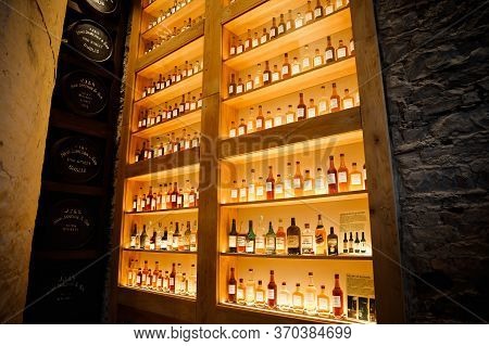 Dublin, Ireland - July 2, 2019: Interior And Bar Of Old Jameson Distillery, Smithfield Square In Dub
