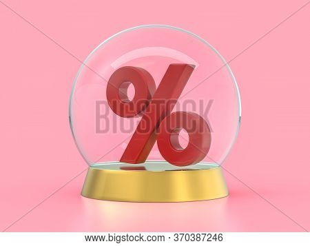 Seasonal Sales Background With Percent Discount Pattern. 3d