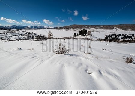 View Of Ulagan Highlands In Altay Mountains In The Winter, Siberia, Russia