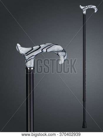 Walking Sticks And Crutches. High Quality Photo