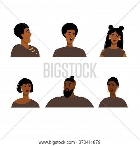 Stop Racism. Black Lives Matter, We Are Equal. Image Of People. There Is No Concept Of Racism. Flat 