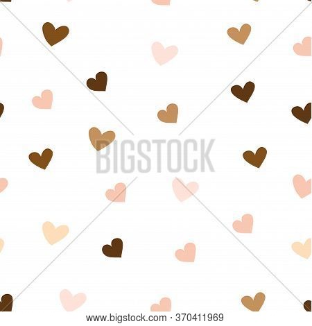 Stop Racism. We Are Equal. Hearts. Seamless Pattern. Vector Stock Illustration. Flat Style