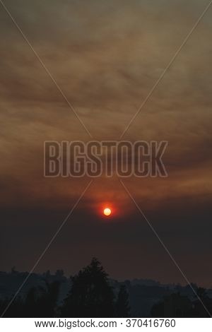 An Ominous Smoke-filled Sunset Taken During The Fires.