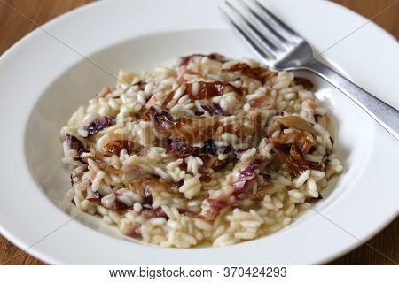 radicchio al risotto, italian cuisine