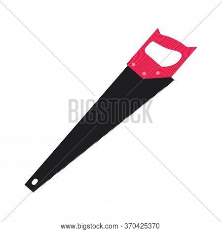 Single Saw Vector Icon Isolated On White Bacground