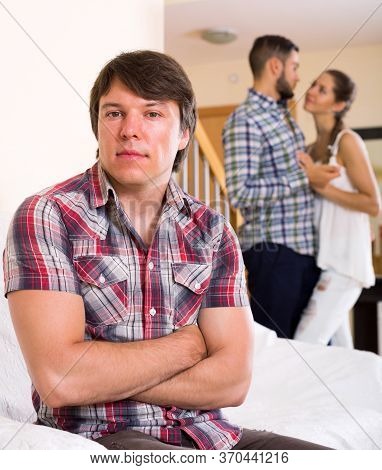 Quarrel Among Young Partners At Home Interior