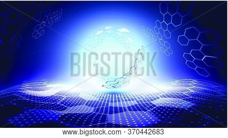 Abstract Light And Shade Creative Technolody Background. Vector Illustration.