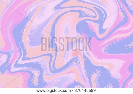 Blush Pink Liquid Color Illustration. Pastel Multicolored Digital Texture. Smudged Paint Cover Templ