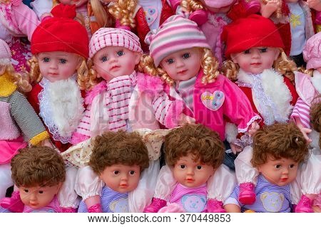 Beautiful Cute Baby Dolls For Sale At Retail Shop At Christmas Market, New Market Area, Kolkata, Wes
