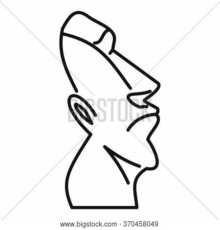 Historical Moai Statue Icon. Outline Historical Moai Statue Vector Icon For Web Design Isolated On W