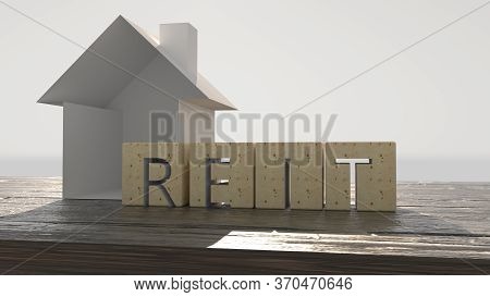 Concept Image Of Business Acronym Reit As Real Estate Investment Trust. 3d Rendering