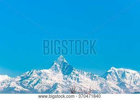 Machapuchare Mountain Nepal Fish Tail Mountain In Nepal.