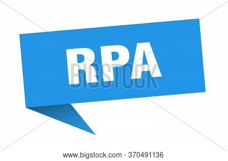 Rpa Speech Bubble. Rpa Ribbon Sign. Rpa Banner