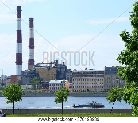 View From Oktyabrskaya Embankment To Sinopskaya Embankment, Saint Petersburg, Russia June 2020