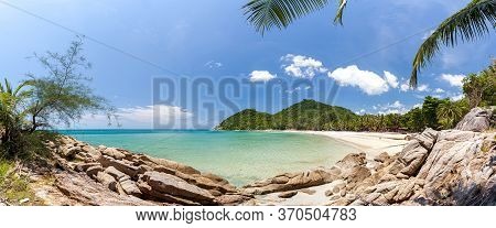 Panorama View Of Haad Khuad Beach  Or Bottle Beach In Phangan Island, Thailand