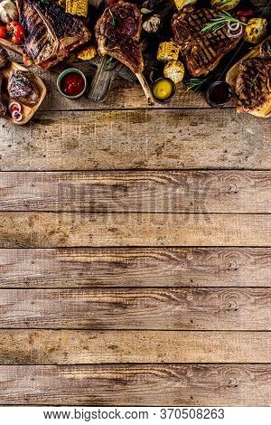Set Of Various Grilled Bbq Meat