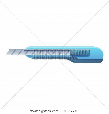 Cutter Knife Icon. Cartoon Of Cutter Knife Vector Icon For Web Design Isolated On White Background