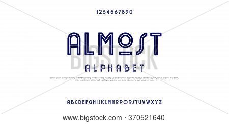 Name Is Almost Alphabet, Rustic Font With Line In The Middle