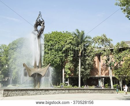 Medellín, Antioquia / Colombia - August 10, 2017. University Of Antioquia. It Is The Main Academic I