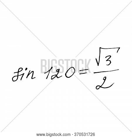 Isolated On White Background Picture From A Mathematical Formula, An Inscription, Vector Stock Illus