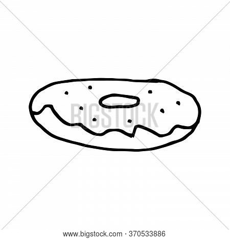Isolated On White Background Sweets, Cake, Pastry, Stock Illustration, Vector, Hand Drawing, Design 