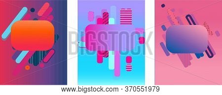 Set Of Modern Digital Abstract Vector Banners. Flyers, Business Cards, Invitations, Gif Cards And Br