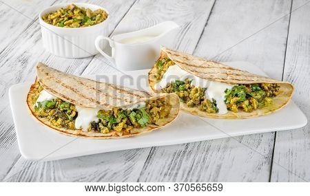 Indian Egg And Spinach Wraps