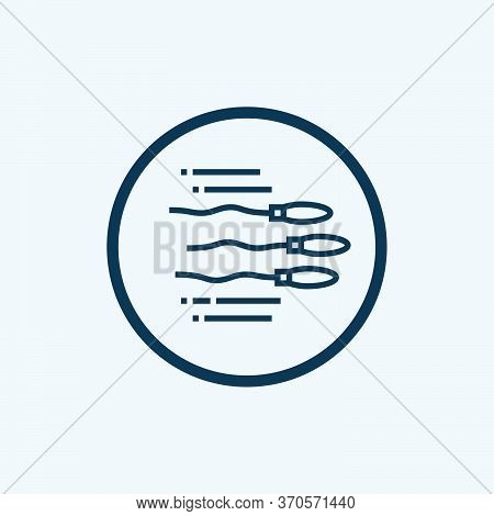 Spermatozoon Icon. Thin Linear Spermatozoon Outline Icon Isolated On White Background From Health An