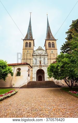 Church Of St. Leodegar Or Hofkirche St. Leodegar Is A Roman Catholic Church In The City Of Lucerne, 
