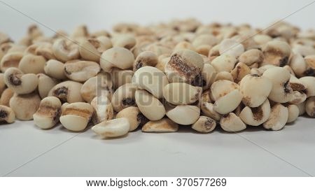Job's Tears, Also Known As Adlay And Coix On White Background. Popular In Asian Cultures As A Food S