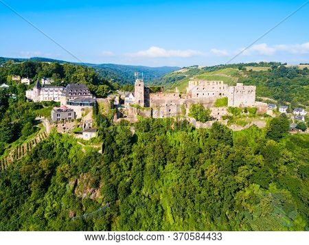 Rheinfels Castle Or Burg Rheinfels Is A Castle Ruin Located Above The Bank Of Rhine River In Sankt G