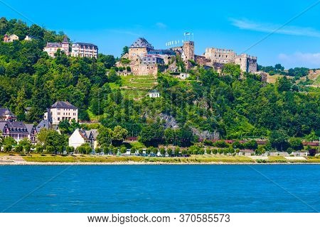 Rheinfels Castle Or Burg Rheinfels Is A Castle Ruin Located Above The Bank Of Rhine River In Sankt G