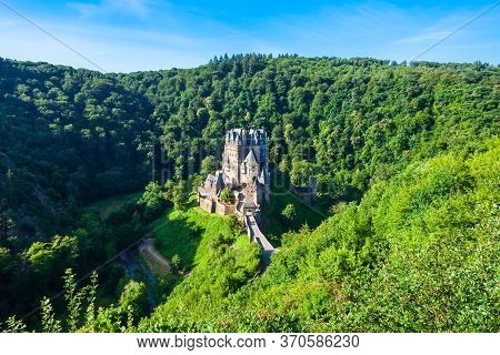 Eltz Castle Or Burg Eltz Is A Medieval Castle In The Hills Above The Moselle River Near Koblenz In G