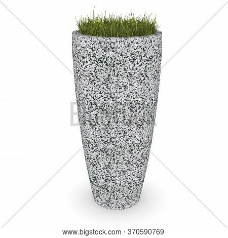 3d Image Flower Pot Concrete Marble Ladge Lion