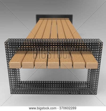 3d Image Of Urban And Park Perforeted Bench Rampa 6