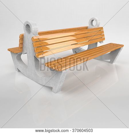 3d Image Park Bench Doppelbank Anker Concrete Loft