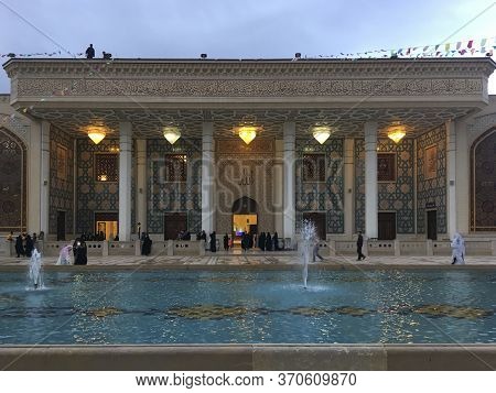 Shiraz, Iran - 2019-04-09 - Shah Ceragh Shrine - Center Courtyard Pool.