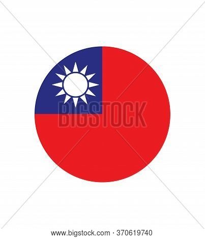 Original And Simple Taiwan / Republic Of China Flag Isolated Vector In Official Colors And Proportio
