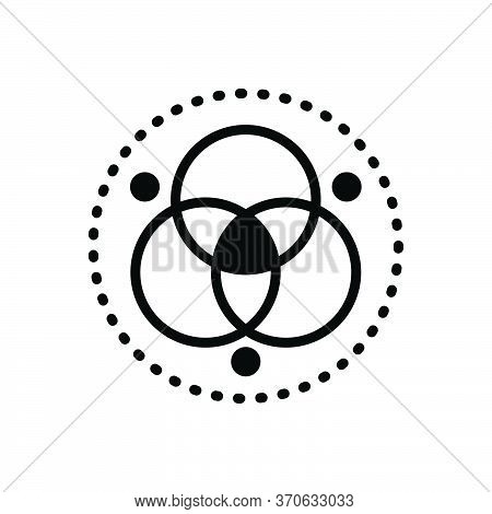 Black Solid Icon For Runes Symbole Logo Circle Ancient Germanic Alphabe Roman
