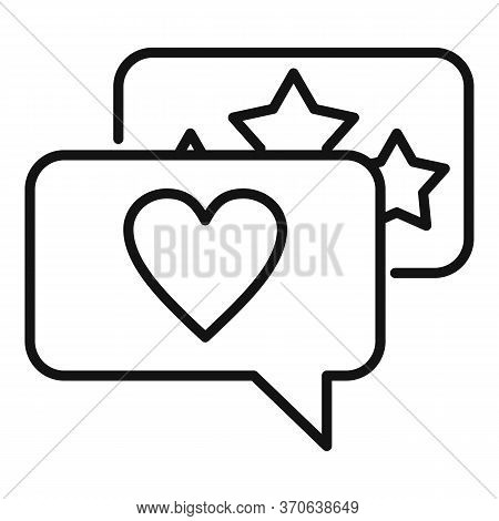Engaging Chat Content Icon. Outline Engaging Chat Content Vector Icon For Web Design Isolated On Whi