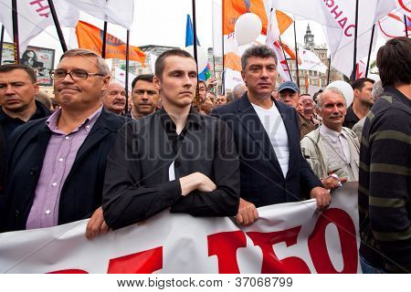 Moscou - le 15 septembre : Opposition militants et sympathisants prendre part à une manifestation anti-Poutine sur Sep