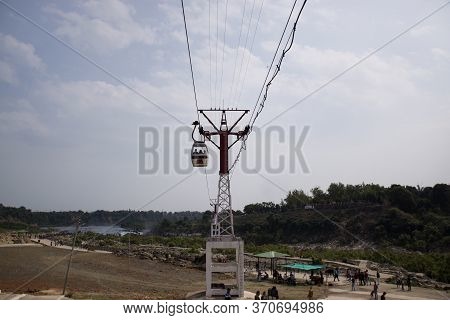 Jabalpur, Madhya Pradesh/india : January 29, 2020 - Ropeway, Dhuandhar Waterfall Jabalpur
