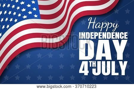 Happy Independence Day. Fourth Of July. National Holiday. Vector Illustration