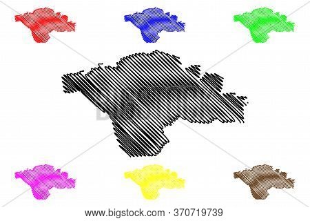 Sosnowiec City (republic Of Poland, Silesian Voivodeship) Map Vector Illustration, Scribble Sketch C