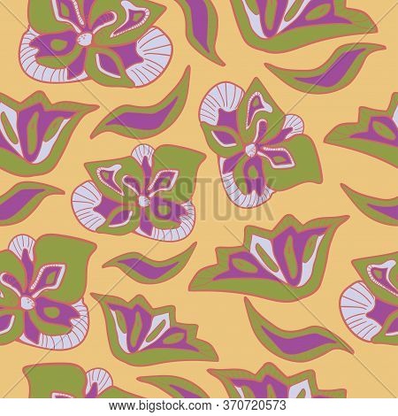 Vector Organic Motive Seamless Pattern.